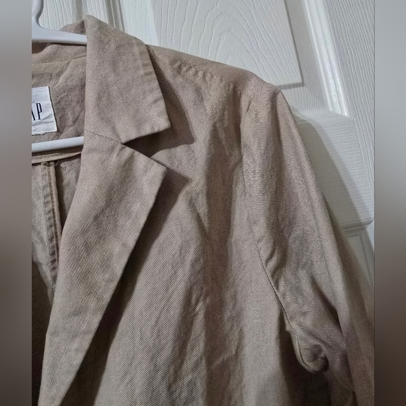 Gap Lightweight Khaki Blazer/Jacket, 100% Cotton, Unlined, Preppy, Sz 12, EUC! - Picture 6 of 13